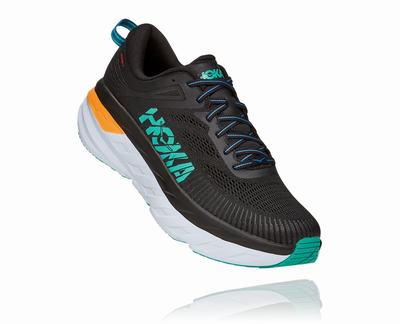 Hoka One One Men's Bondi 7 Road Running Shoes Black (HO3904) Australia